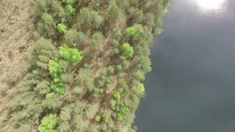 Isthmus between two lakes Stock Footage 76963908