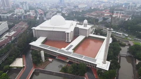 Istiqlal Drone Video Video stock 148302573