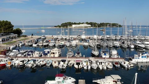 Istria Porec harbor Video stock 104618505