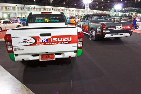 ISUZU D-MAX show at the second Bangkok international auto salon 2013 Stock Photos
