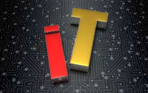 It 3D. Stock Illustration