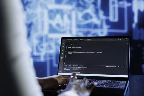 IT admin updating AI systems 스톡 사진