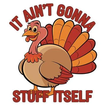 IT AIN'T GONNA STUFF ITSELF Stock Illustration