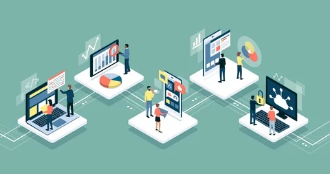 IT and communication infographic Stock Footage 91353465