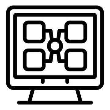IT application testing icon outline vector. Beta version evaluator Stockillustratie