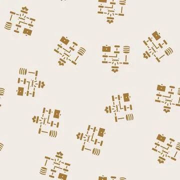 It architecture analyst glyph seamless pattern Stock Illustration