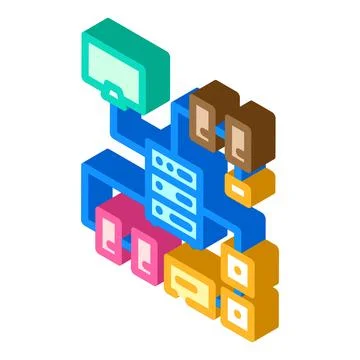 It architecture analyst isometric icon vector illustration Stock Illustration