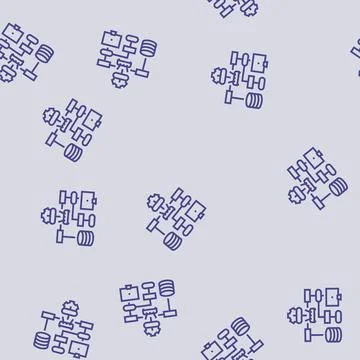 It architecture analyst line seamless pattern Illustrazione stock