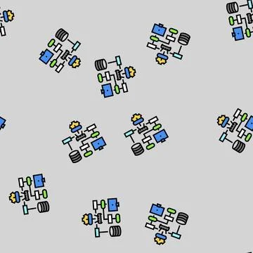 It architecture analyst vector seamless pattern Illustrazione stock