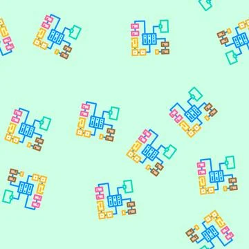It architecture analyst vector seamless pattern Stock Illustration