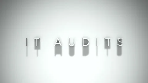 It audits 3D title animation with shadows on a white background Stock Footage 297011260