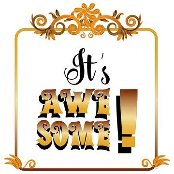 It is Awesome Sign and Vector Badge Stock Illustration