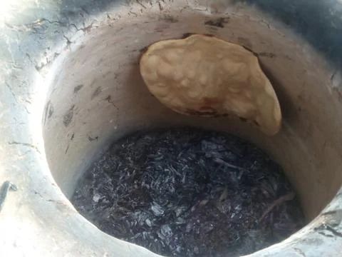 It is a baking oven in which the bread is baking Foto stock