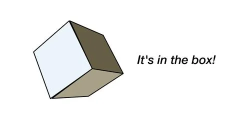 It is in the box Stock Illustration