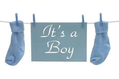 It is a boy announcement Stock Illustration