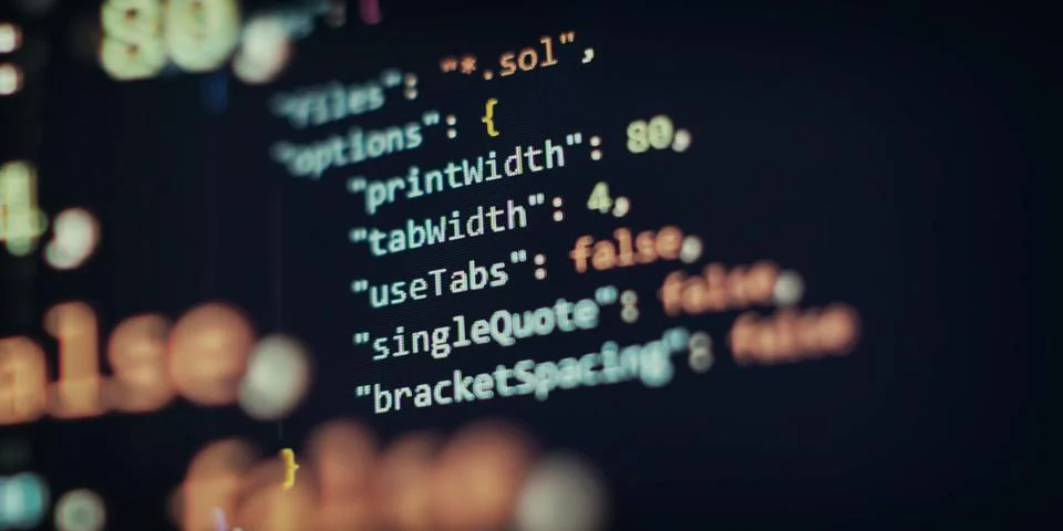 IT business. Python code computer screen. Mobile application design Concept. Stock Photos