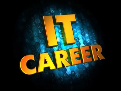 IT Career Concept on Digital Background. Stockillustratie