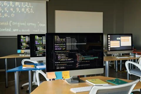 IT Class Background Image Stock Photos