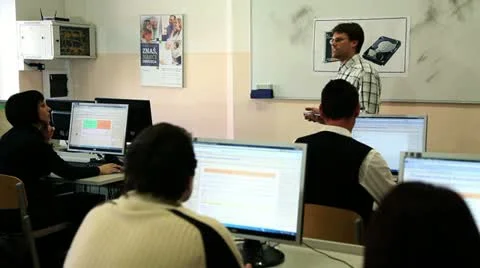 IT class of people Stock Footage 27814304