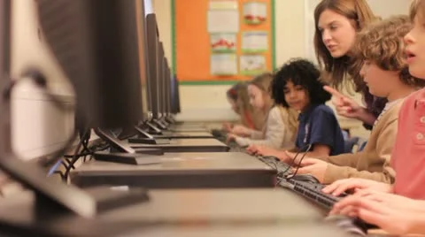 IT classroom Stock Footage 22664142
