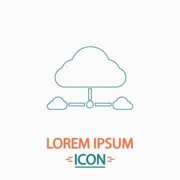 IT cloud computer symbol Stock Illustration
