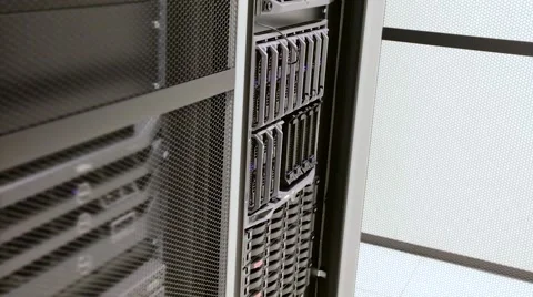IT consultant install blade server in cluster at datacenter Stock Footage 68027833