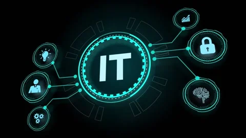 IT consultant presenting tag cloud about information technology Vídeo Stock 160289051