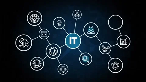 IT consultant presenting tag cloud about information technology Stock Footage 162484191