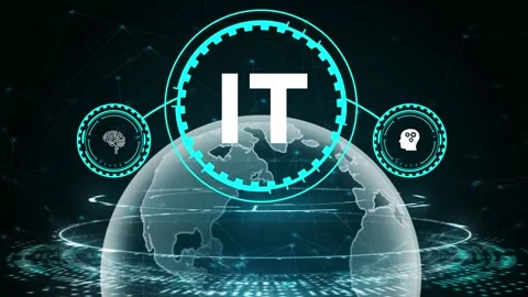 IT consultant presenting tag cloud about information technology. Stock Footage 163448818