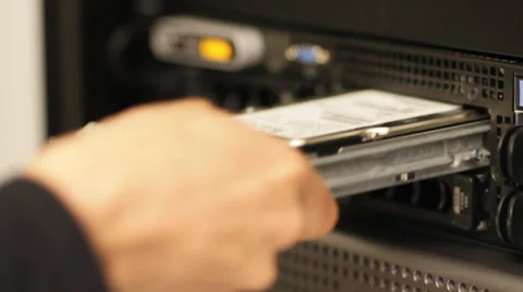 IT Consultant Replace hard drive Stock Footage 35501766