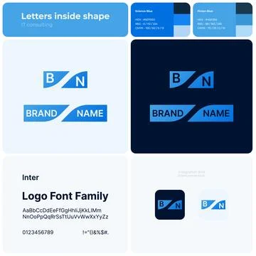 IT consulting brand unique template and creative simple logo Stock Illustration