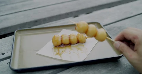 It is dango and amazake filmed by 8k footage in Kamakura_95 Stock Footage 101286874