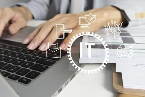 IT, data management concept, technology used to encrypt data to maintain se.. Stock-Fotos