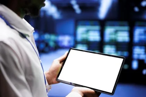 IT developer using mock up tablet 写真素材