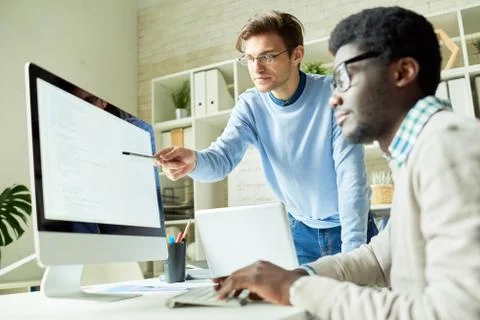 IT Developers in Web Studio Foto stock