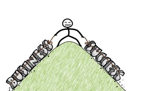 It is difficult to succeed in business Illustrazione stock