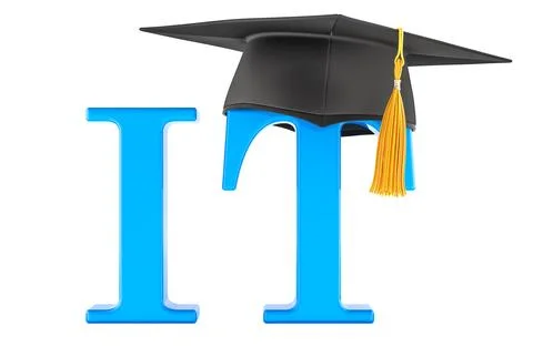 IT education, concept. 3D rendering 스톡 일러스트