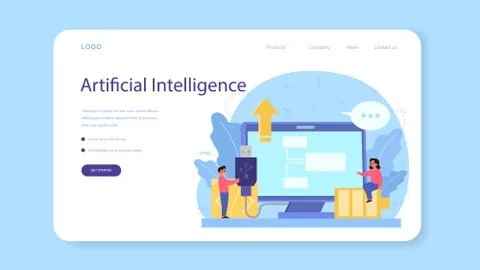 IT education web banner or landing page. Student write software イラスト素材
