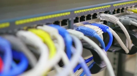 It engineer conducts maintenance work in the server room Video stock 68613422