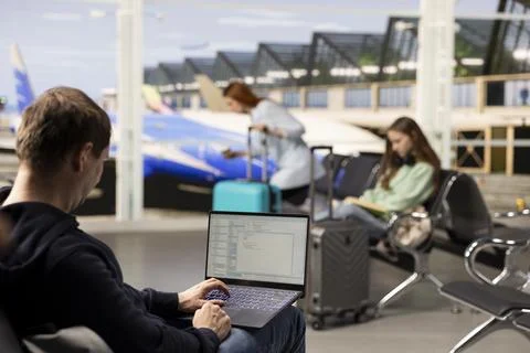 IT engineer creating scripts and managing databases for web platform Stock Photos