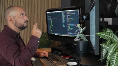 IT Engineer, Developer or Business Entrepreneur Come Up with Idea or Stock-Footage 281684639