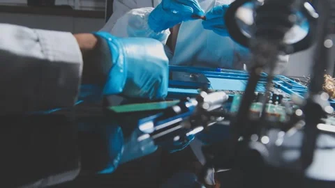 IT Engineer installing Hardware Equipment Development Facility Engineer Mai.. Stock Footage 340187792