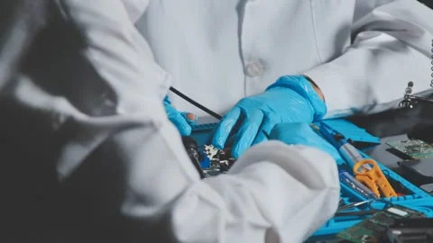 IT Engineer installing Hardware Equipment Development Facility Engineer Mai.. Stock Footage 340187846