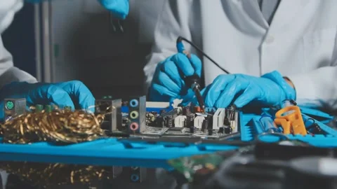 IT Engineer installing Hardware Equipment Development Facility Engineer Mai.. Stock Footage 340187855