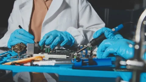 IT Engineer installing Hardware Equipment Development Facility Engineer Mai.. Stock Footage 340187857