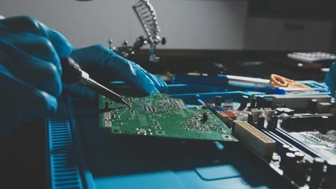 IT Engineer installing Hardware Equipment Development Facility Engineer Mai.. Stock Footage 340187874