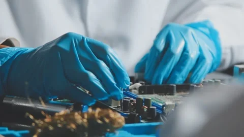 IT Engineer installing Hardware Equipment Development Facility Engineer Mai.. Stock Footage 340187905