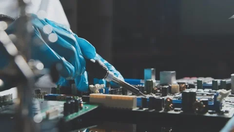 IT Engineer installing Hardware Equipment Development Facility Engineer Mai.. Stock Footage 340187909