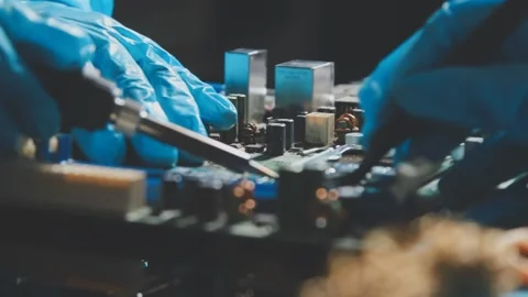 IT Engineer installing Hardware Equipment Development Facility Engineer Mai.. Stock Footage 340187910