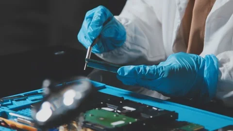 IT Engineer installing Hardware Equipment Development Facility Engineer Mai.. Stock Footage 340187928